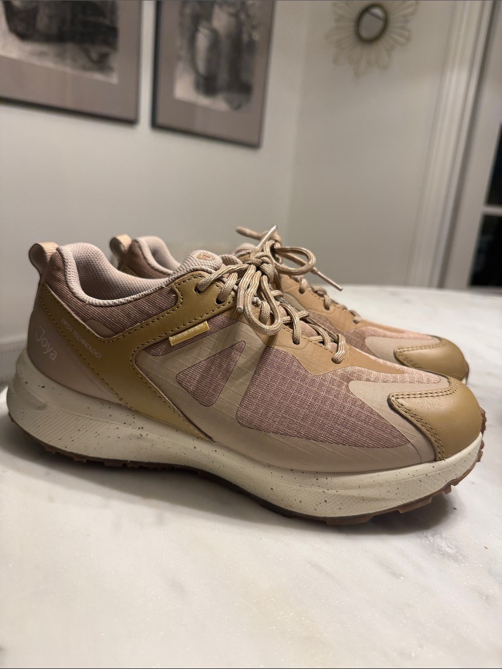 Women's Beige/Tan Lightweight Comfort Sneakers